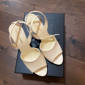 Saint Laurent Paris open toe heels
